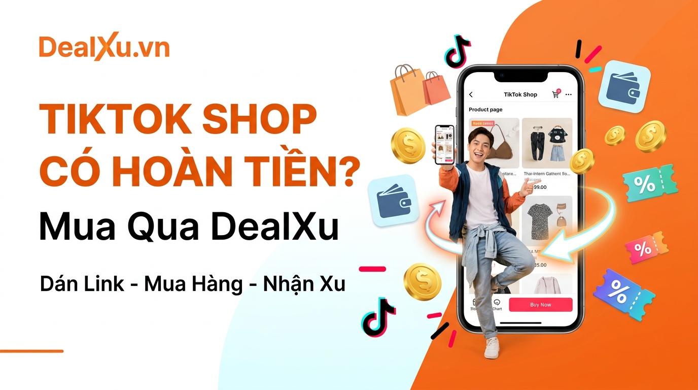TikTok Shop có hoàn tiền không? Cách mua TikTok Shop qua DealXu cho người mới